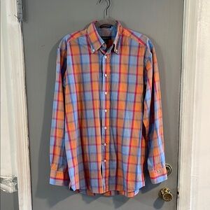 Gant Hampton Dobbie Dress Fit Plaid Button Down‎ Shirt M